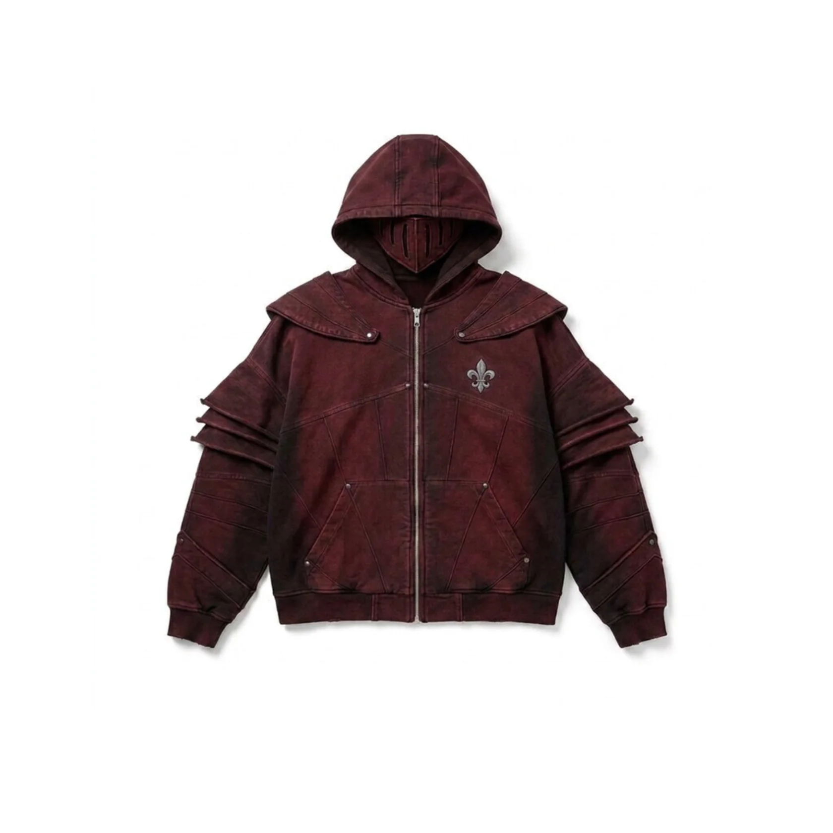 FORGET RED ZIP HOODIE-Purple