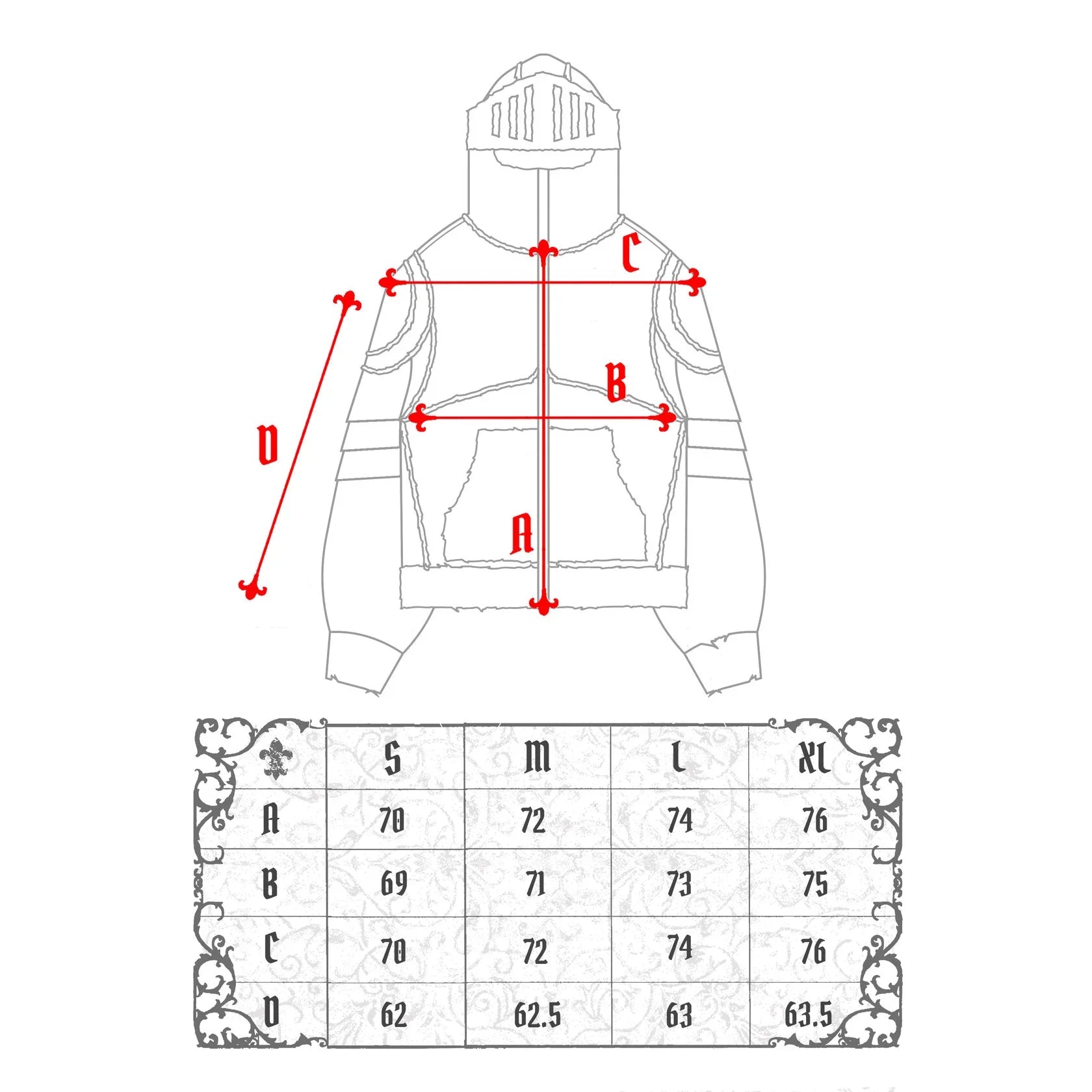 GREY KNIGHT FULL ZIP HOODIE
