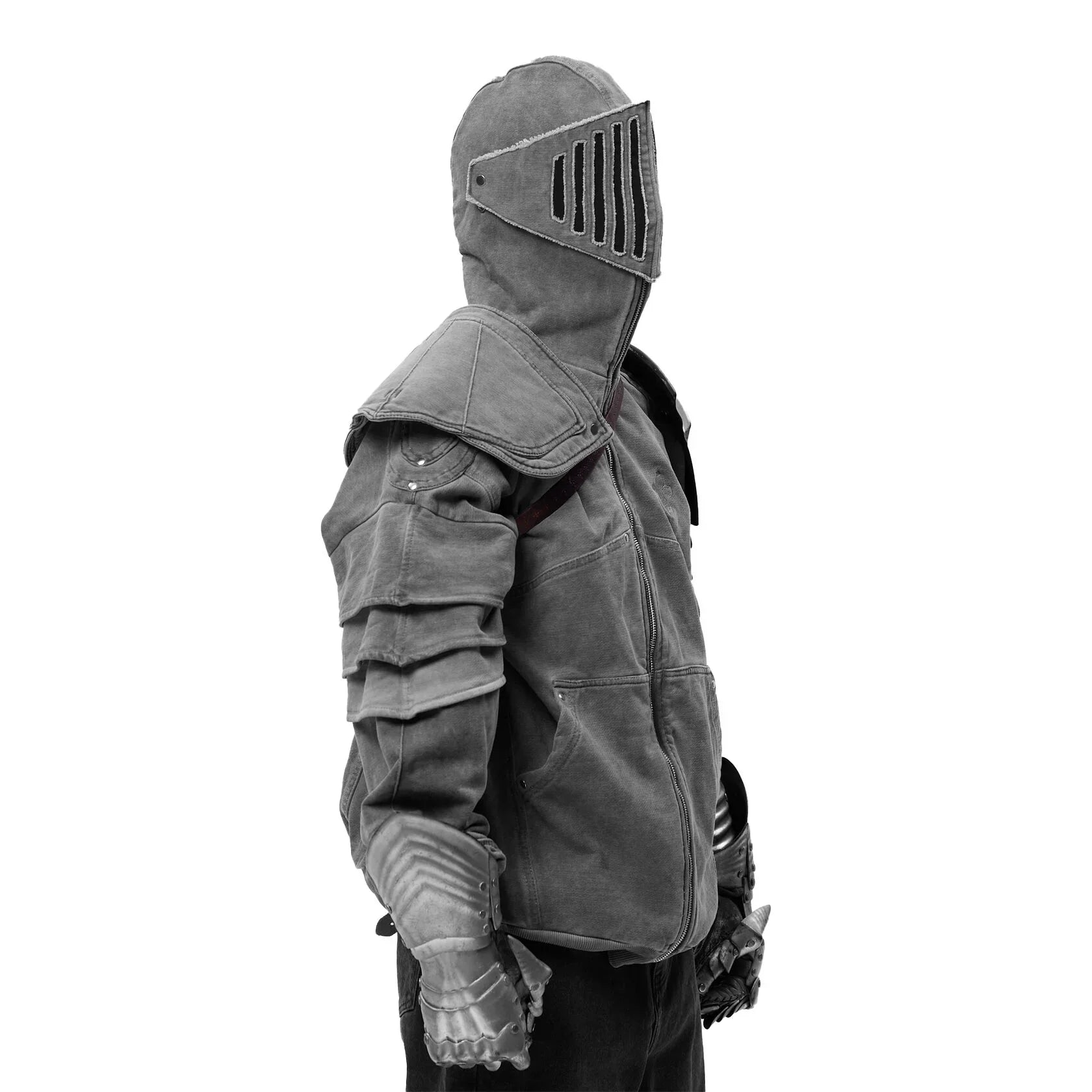 GREY KNIGHT FULL ZIP HOODIE