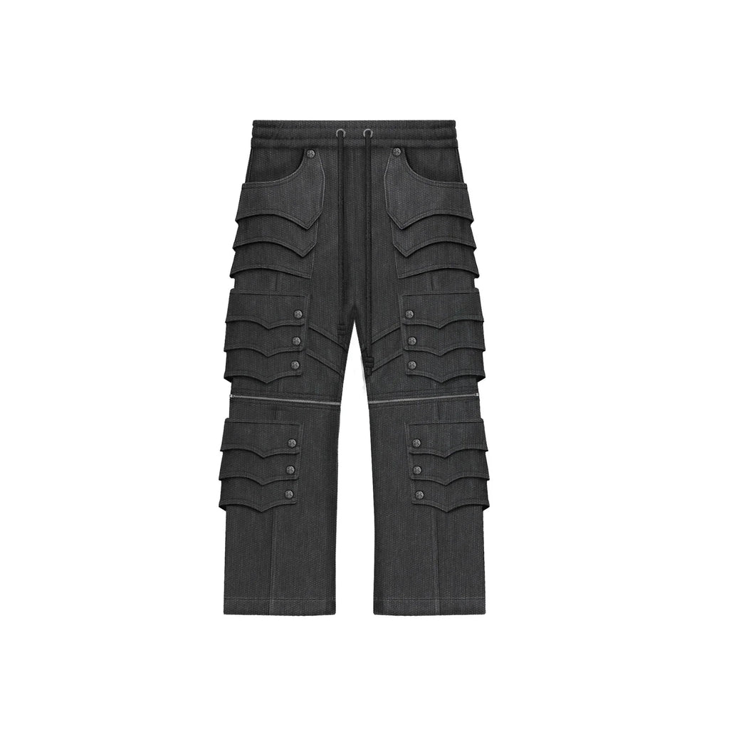 SILVER CARGO PANTS